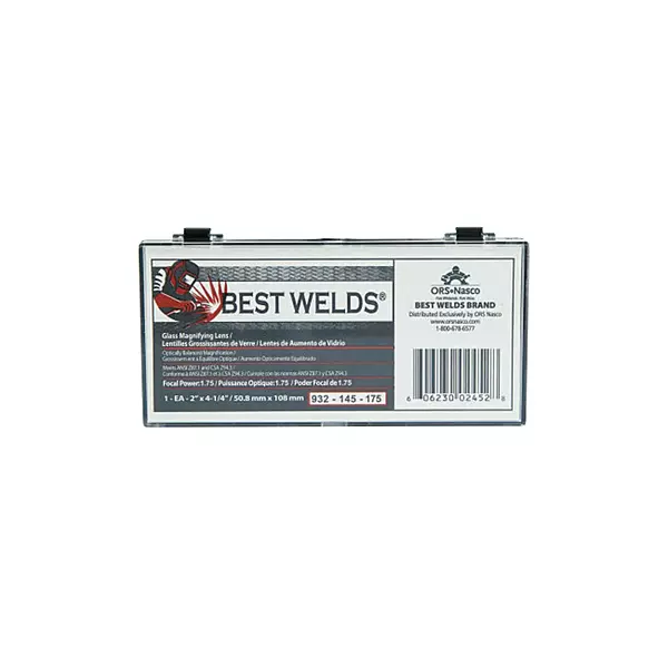BEST WELDS 901-932-145-175 - 2" Glass Magnifier Plate, 2" x 4.25" 1.75 Diopter, Clear
