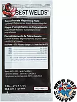 BEST WELDS 901-932-146-75 - 2" Plastic Magnifier Plate, 2" x 4.25" 0.75 Diopter, Polycarbonate, Clear