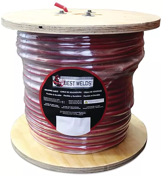WELD CABLE 2/0 AWG RED 500' RL