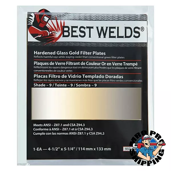 Best Welds 932-458-9 BW-FS-3H-9 4x5 Gold Filter Plate