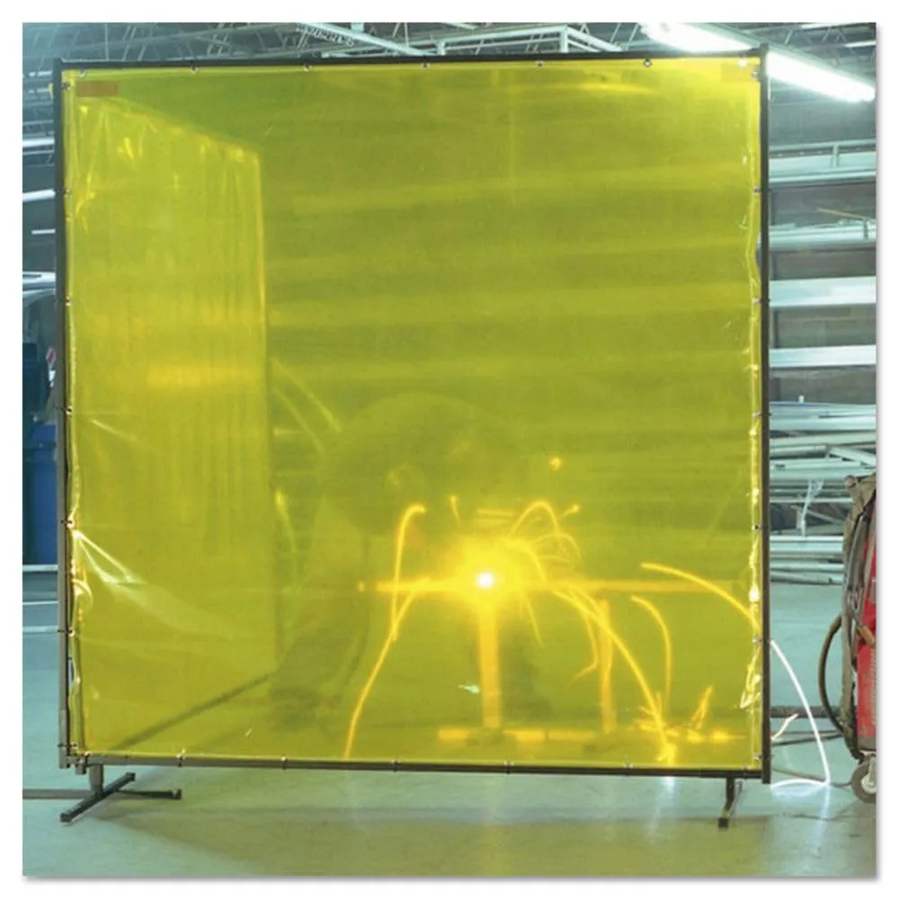 BEST WELDS 902-CURTAIN-6X10-YEL - Welding Curtain, 6ft x 10ft, PVC, Yellow, 14 mil