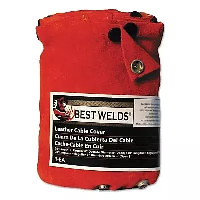 BEST WELDS 900-2048CC - Cable Cover w/Snaps, 20ft x 4" Large, Leather