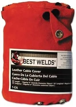 BEST WELDS 900-2048CC - Cable Cover w/Snaps, 20ft x 4" Large, Leather