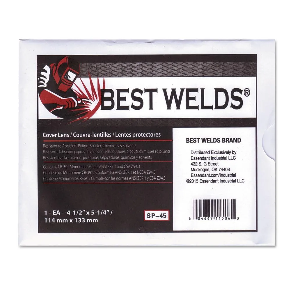 BEST WELDS 901-SP-45 - Cover Lens, 5-1/4" x 4-1/2", 2.5mm Thick, 100% CR-39 Plastic