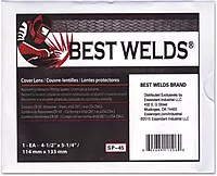 BEST WELDS 901-SP-45 - Cover Lens, 5-1/4" x 4-1/2", 2.5mm Thick, 100% CR-39 Plastic
