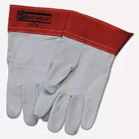 BEST WELDS 902-10TIG-XL - 10-TIG Capeskin Welding Gloves, X-Large, White/Red