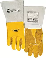 BEST WELDS 902-850GC - Premium Welding Gloves, Grain Cowhide, Large, Gold