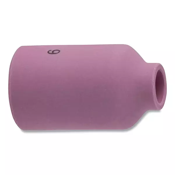 Alumina Nozzle TIG Cup, 3/8 in, Size 6, For Torch 17, 18, 26, Gas Lens, 1-5/8 in (Pack of 10)