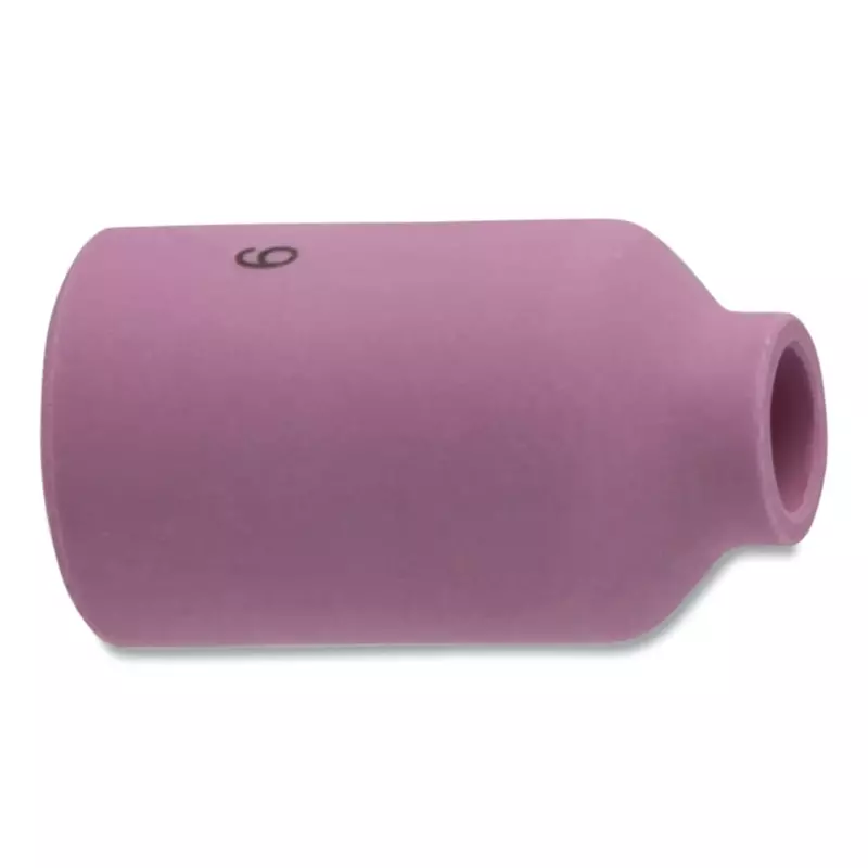 Alumina Nozzle TIG Cup, 3/8 in, Size 6, For Torch 17, 18, 26, Gas Lens, 1-5/8 in (Pack of 10)