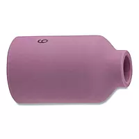 Alumina Nozzle TIG Cup, 3/8 in, Size 6, For Torch 17, 18, 26, Gas Lens, 1-5/8 in (Pack of 10)