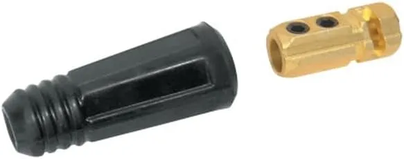 BEST WELDS 900-BK-95 - Dinse Style Cable Plug & Socket, Female, Ball Point Connection, 3/0-4/0 Cap, 2ctct, 2ct