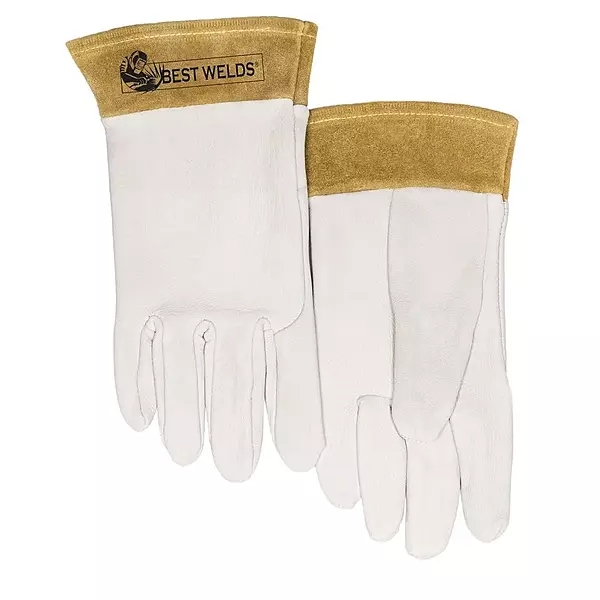 BEST WELDS 902-110TIG-L - 110-TIG Capeskin Welding Gloves, Large, White