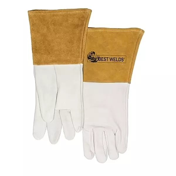 BEST WELDS 902-120TIG-XL - 120-TIG Capeskin Welding Gloves, X-Large, White/Tan