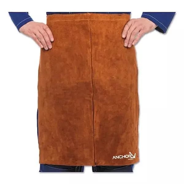 BEST WELDS 902-250 - Split Leg Waist Aprons, 18" x 24" Side Split Cowhide, Lava Brown