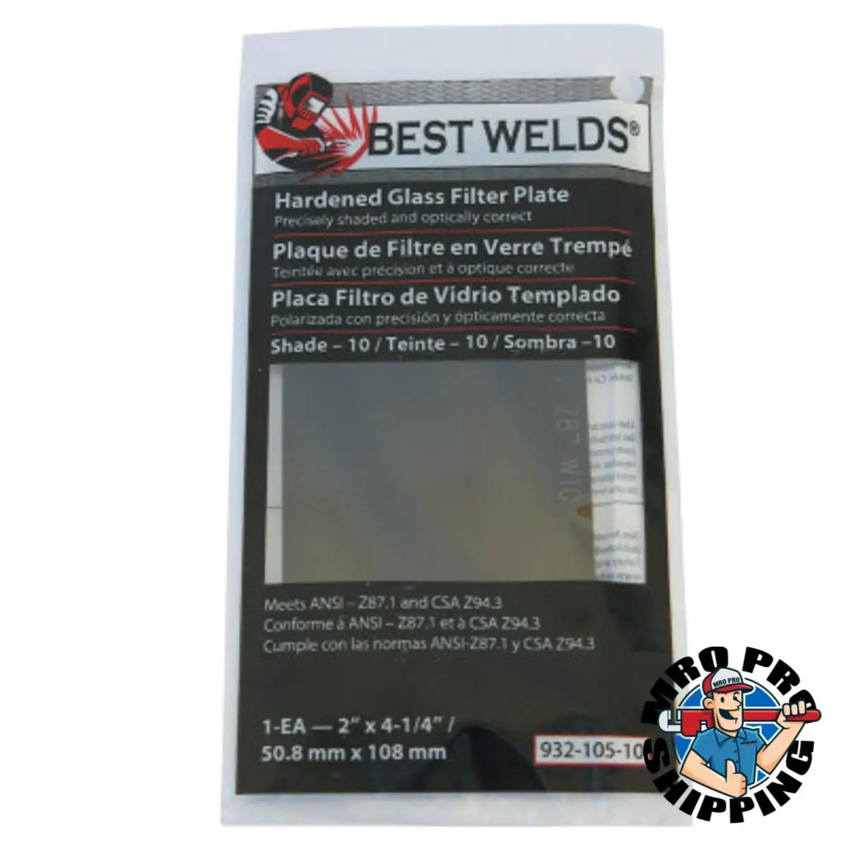Best Welds 932-105-9 Bw-2x4-1/4#9 Glass Filter Plate