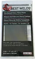 BEST WELDS 901-932-107-4 - 2" Glass Filter Plate, Shade 4, 4 1/2 x 5 1/4" Green