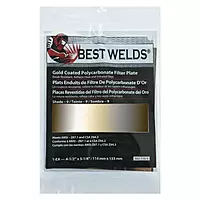 BEST WELDS 901-932-110-9 - 2" Gold Coated Filter Plate, Gold/9, 4.5" x 5.25" Polycarbonate