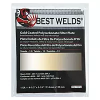 BEST WELDS 901-932-110-12 - 2" Gold Coated Filter Plate, Gold/12, 4.5 x 5.25