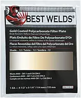 BEST WELDS 901-932-110-12 - 2" Gold Coated Filter Plate, Gold/12, 4.5 x 5.25