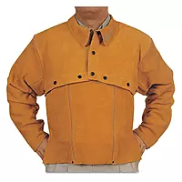 BEST WELDS 902-Q-2-L - Leather Cape Sleeves, Snaps Closure, Large, Golden Brown