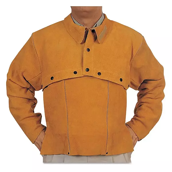 BEST WELDS 902-Q-2-L - Leather Cape Sleeves, Snaps Closure, Large, Golden Brown