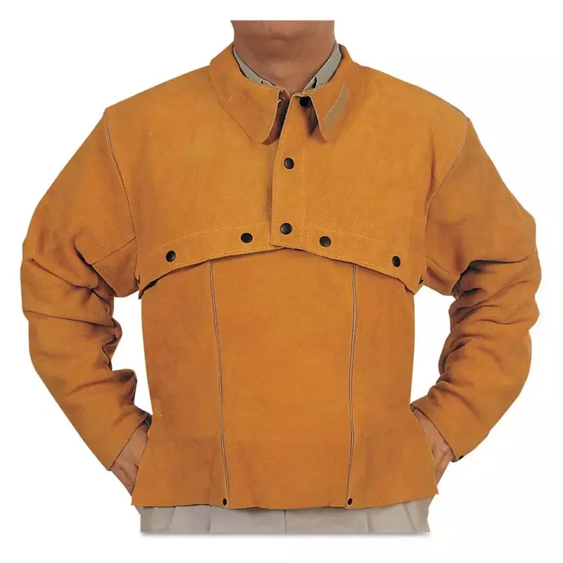 BEST WELDS 902-Q-2-L - Leather Cape Sleeves, Snaps Closure, Large, Golden Brown