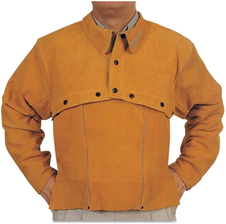 BEST WELDS 902-Q-2-L - Leather Cape Sleeves, Snaps Closure, Large, Golden Brown