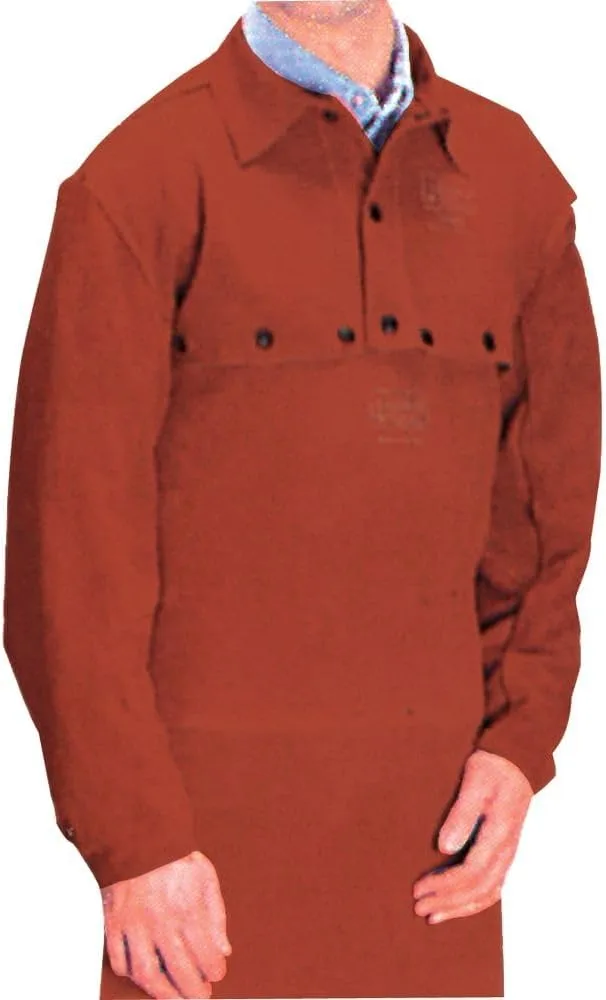 BEST WELDS 902-Q-4 - Leather Bibs, 20" Long, Snaps Closure, One Size Fits Most, Golden