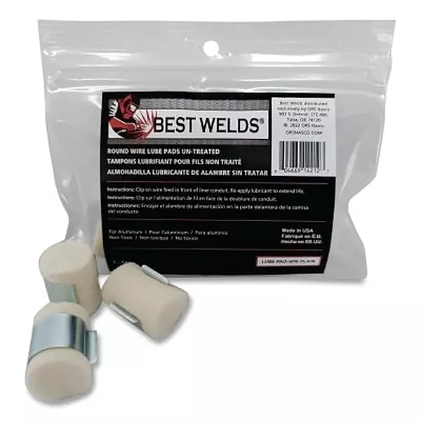 BEST WELDS 905-LUBE-PAD-6PK-PLAIN - Lube Pads/Plain Includes Clip 6/Pk