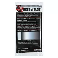 BEST WELDS 901-932-117-8 - 2" Glass Silver Mirror Filter Plate, Silver/8, 4.5" x 5.25"