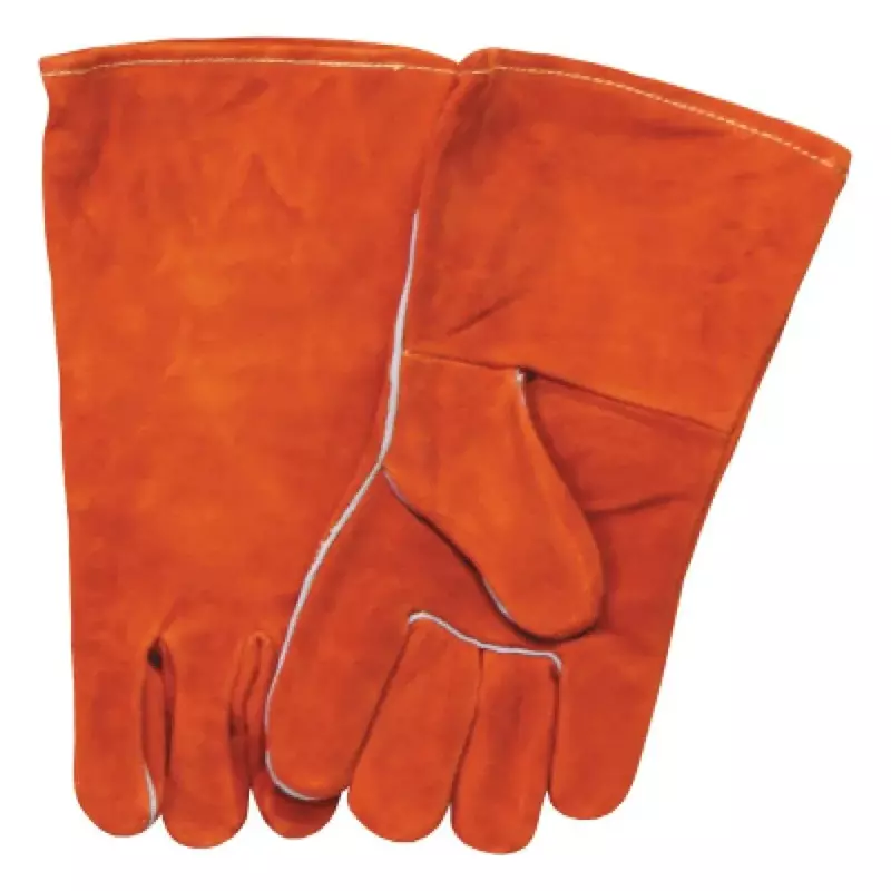 BEST WELDS 902-18GC - Split Cowhide Kevlar Welding Gloves, Large, Russet