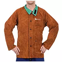 BEST WELDS 902-1200-M - Split Cowhide Leather Jacket, Medium, Lava Brown (6pk)