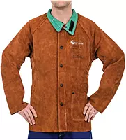 BEST WELDS 902-1200-M - Split Cowhide Leather Jacket, Medium, Lava Brown (6pk)