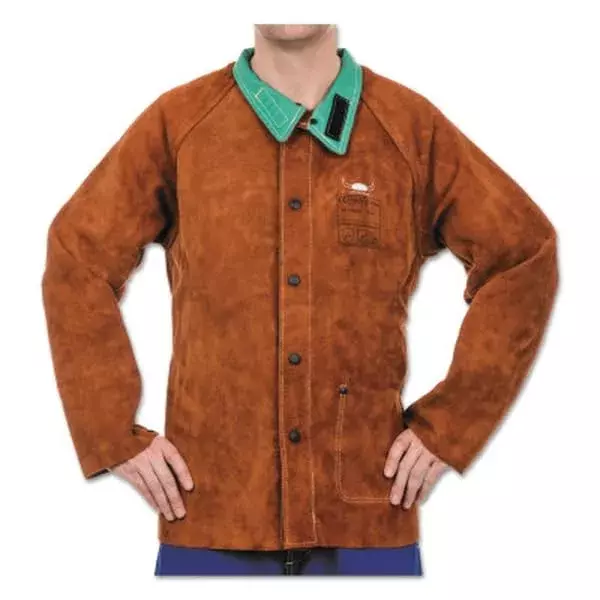 BEST WELDS 902-1200-XL Split Cowhide Leather Jacket, X-Large, Lava Brown