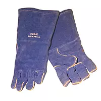 BEST WELDS 902-B-20GC - Premium Welding Gloves, Split Cowhide, Large, Blue