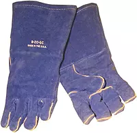 BEST WELDS 902-B-20GC - Premium Welding Gloves, Split Cowhide, Large, Blue