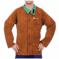 BEST WELDS 902-1200-2XL - Split Cowhide Leather Jacket, 2X-Large, Lava Brown