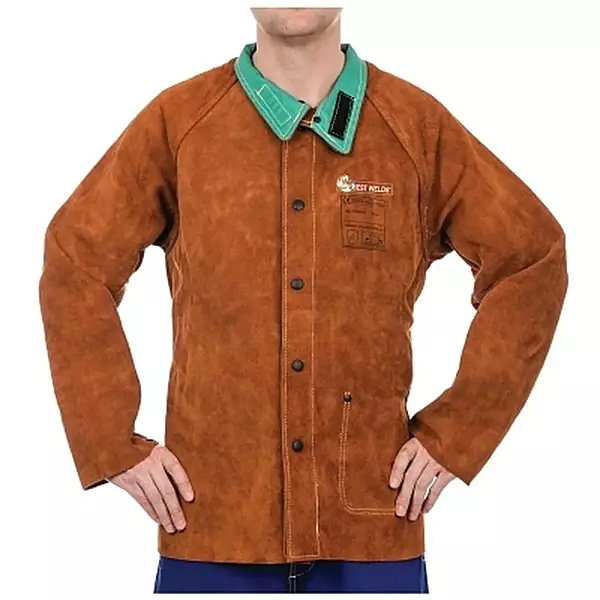 BEST WELDS 902-1200-2XL - Split Cowhide Leather Jacket, 2X-Large, Lava Brown