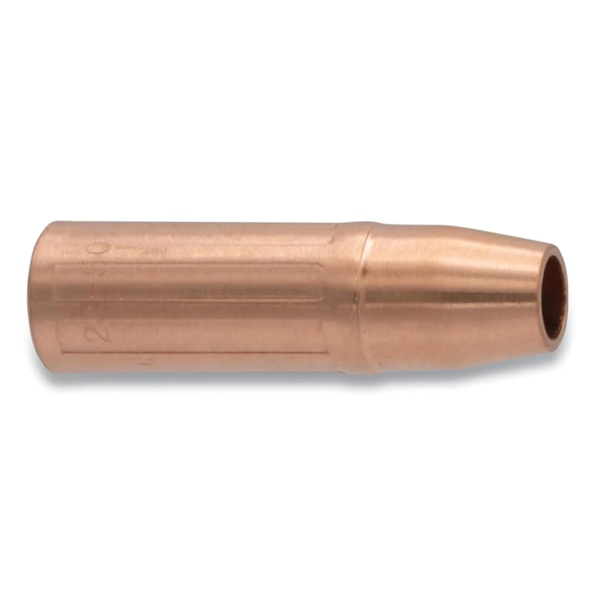 Best Welds MIG Gun Nozzle, 1/8 in Recess, 1/2 in Bore, Tweco® Style 23, Self-Insulated, Copper 2/PK