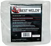BEST WELDS 902-2025-18-6x6 - Welding Blanket, 6ft X 6ft, Fiberglass, White, 18 oz