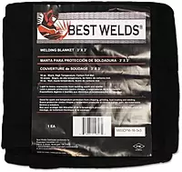 BEST WELDS 902-1800CFM-16-6X8 - Welding Blanket, 8ft x 6ft, Carbon Fiber, Mat, Black, 16