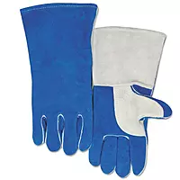 BEST WELDS 902-700GC-L - Quality Welding Gloves, Split Cowhide, Large, Blue