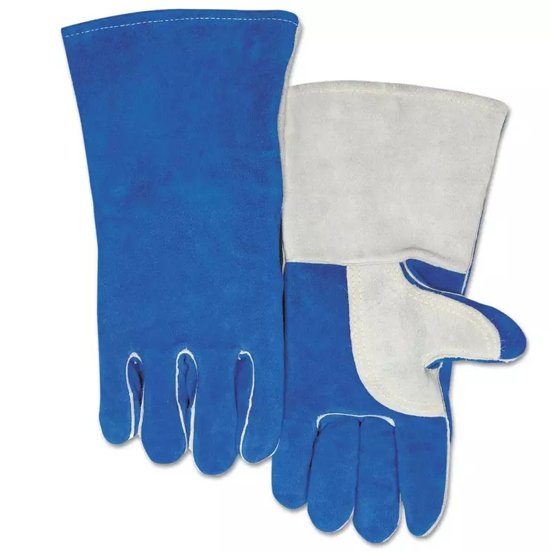 BEST WELDS 902-700GC-L - Quality Welding Gloves, Split Cowhide, Large, Blue