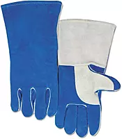 BEST WELDS 902-700GC-L - Quality Welding Gloves, Split Cowhide, Large, Blue