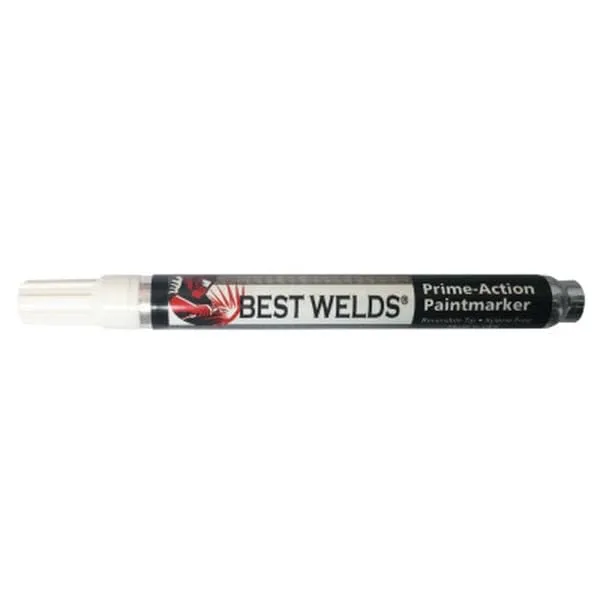 BEST WELDS 900-PAINTMKR-WHT - Prime-Action Paint Marker, Reversible Chisel/Bullet (12pk)