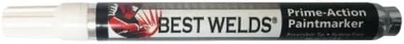 BEST WELDS 900-PAINTMKR-WHT - Prime-Action Paint Marker, Reversible Chisel/Bullet (12pk)