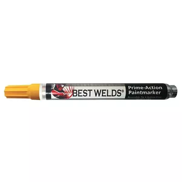 BEST WELDS 900-PAINTMKR-YEL - Prime-Action Paint Marker, Reversible Chisel/Bullet (12pk)