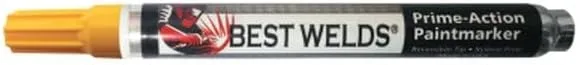 BEST WELDS 900-PAINTMKR-YEL - Prime-Action Paint Marker, Reversible Chisel/Bullet (12pk)