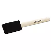 Foam/Economy Brushes 1" FOAM, WOOD HANDLE