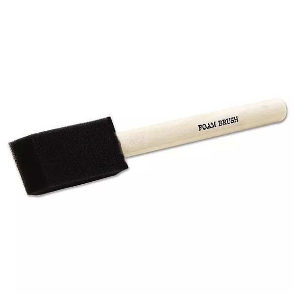 Foam/Economy Brushes 1" FOAM, WOOD HANDLE